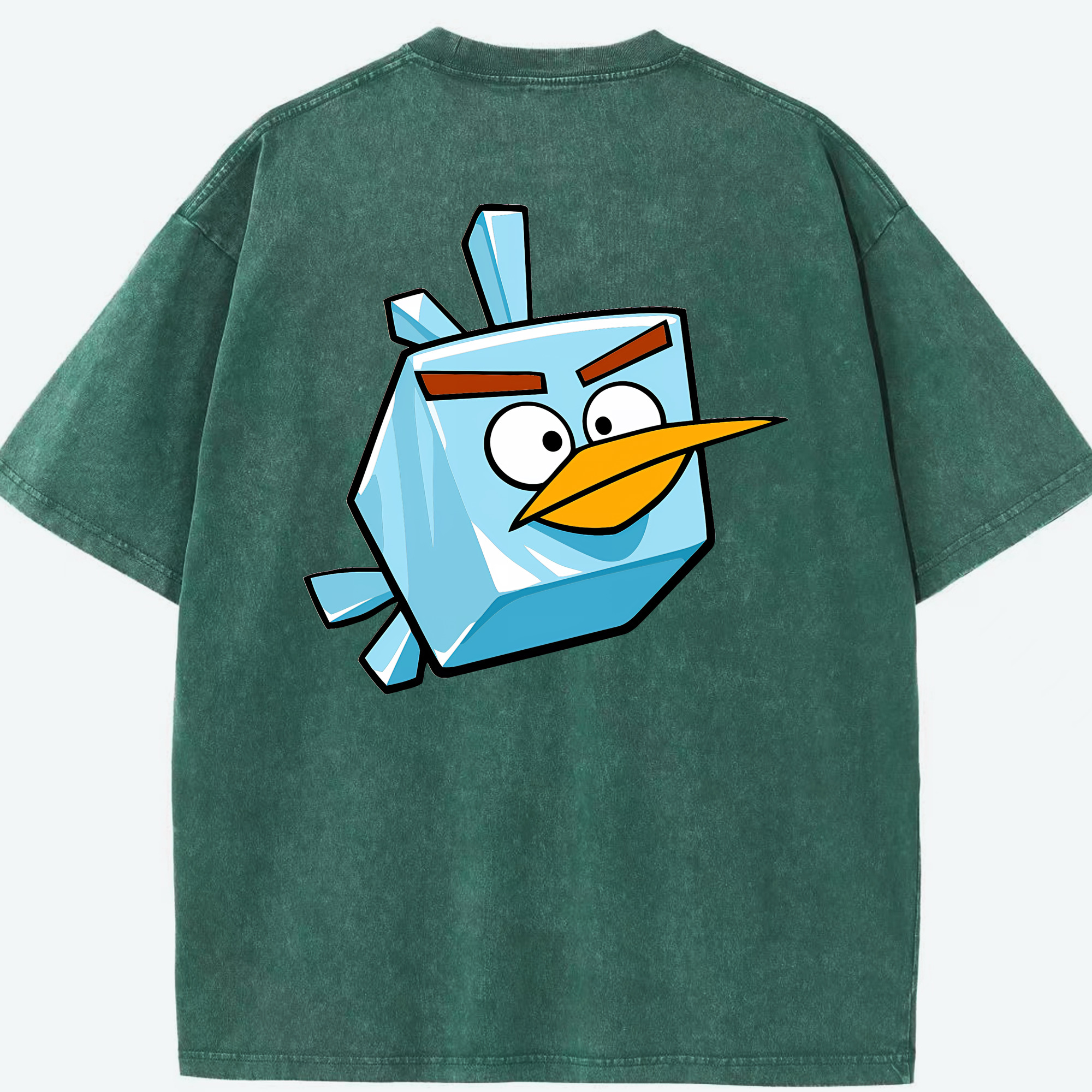 （画像用） Angry Birds アングリーバード 綿100% ヴィンテージ風 半袖Tシャツ（背面プリント）